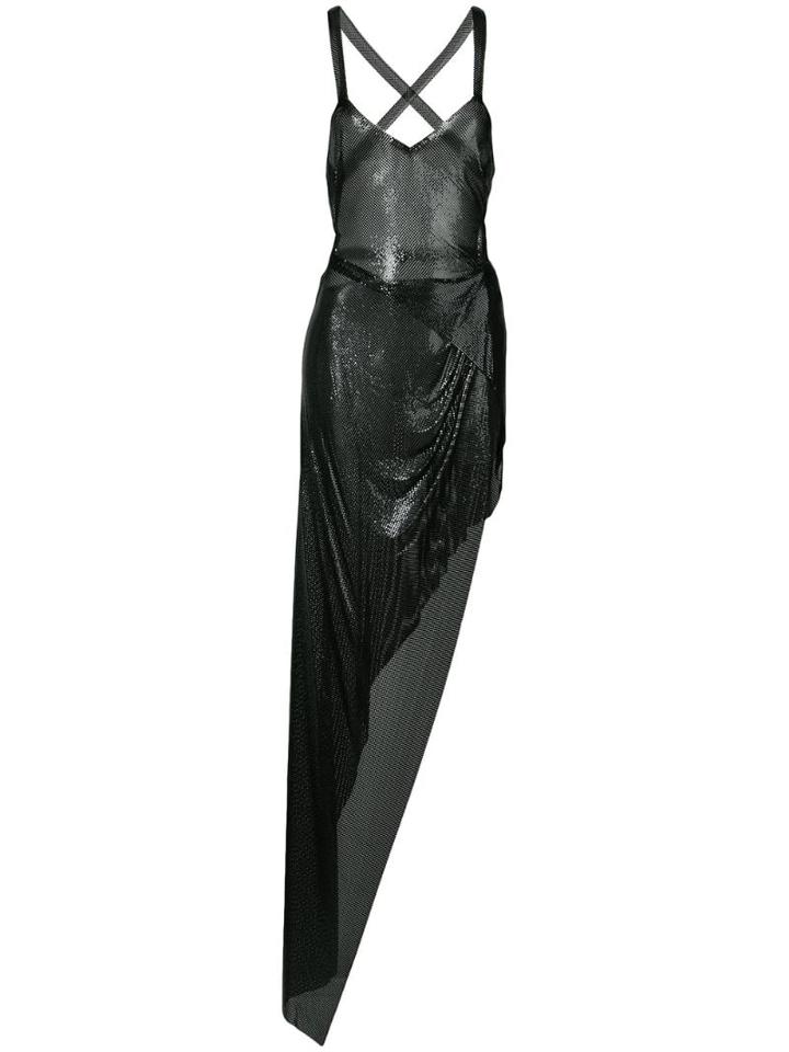 Fannie Schiavoni Asymmetric Chainmail Dress - Black