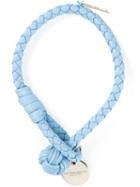 Bottega Veneta Braided Bracelet, Men's, Size: S, Blue, Lamb Skin