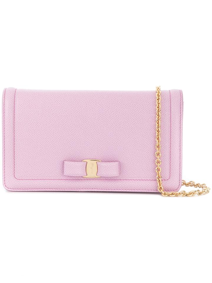 Salvatore Ferragamo Vara Bow Mini Bag - Pink & Purple
