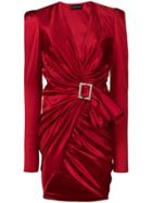 Alexandre Vauthier Ruched Mini Dress - Red