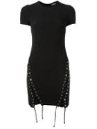 Dsquared2 - Side Tie Laces Dress - Women - Elastodiene/acetate/viscose - 36, Black, Elastodiene/acetate/viscose
