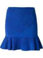 Roberto Cavalli Patterned Ruffle Hem Skirt