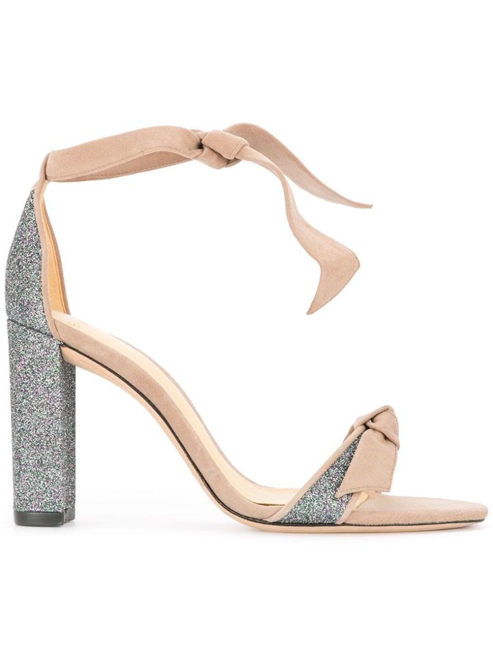 Alexandre Birman Glitter Panels Tie Sandals - Neutrals
