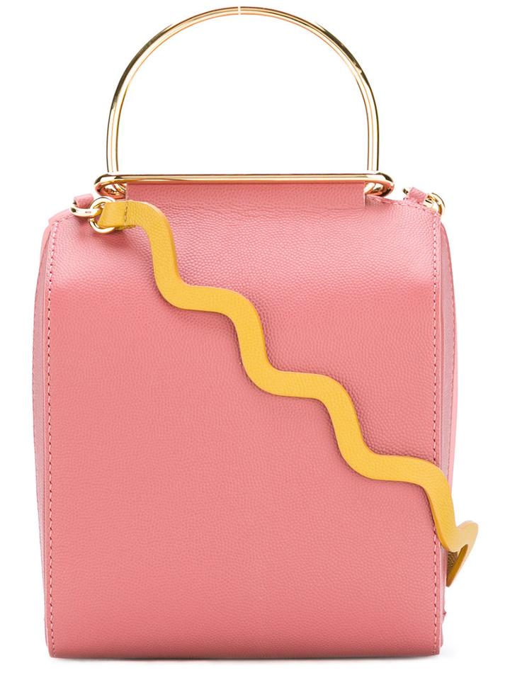 Roksanda Waves Crossbody Bag, Women's, Pink/purple, Calf Leather/polyamide/polyurethane