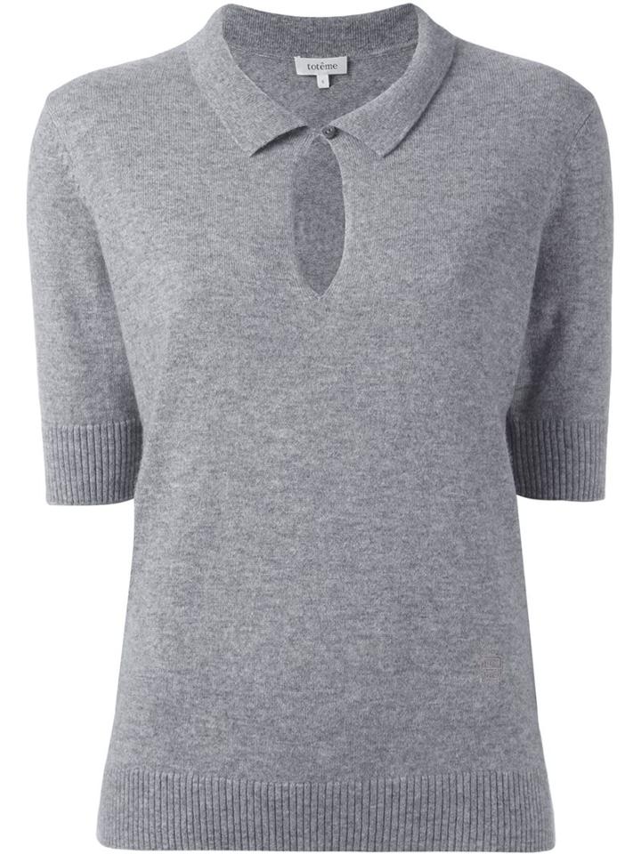 Toteme Cropped Sleeves Jumper, Women's, Size: Xs, Grey, Cashmere