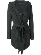 Luisa Cerano Fringe Cardi-coat - Grey