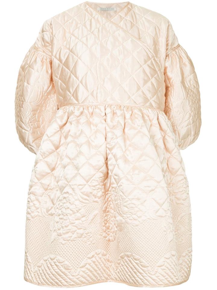 Cecilie Bahnsen Quilted Wrap Coat - Pink