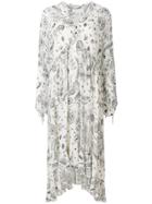 Iro Paisley Print Ruffle Baphir Dress - White