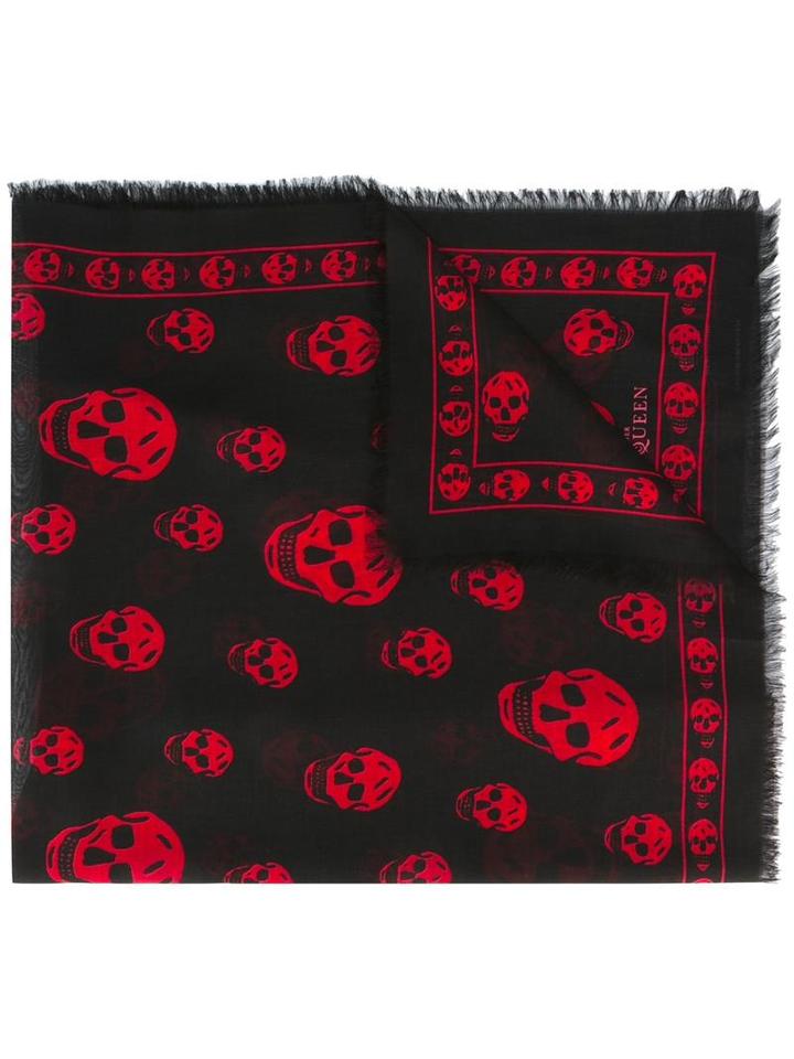 Alexander Mcqueen Skull Scarf, Men's, Silk/modal