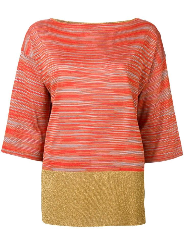 M Missoni Striped Tunic - Red