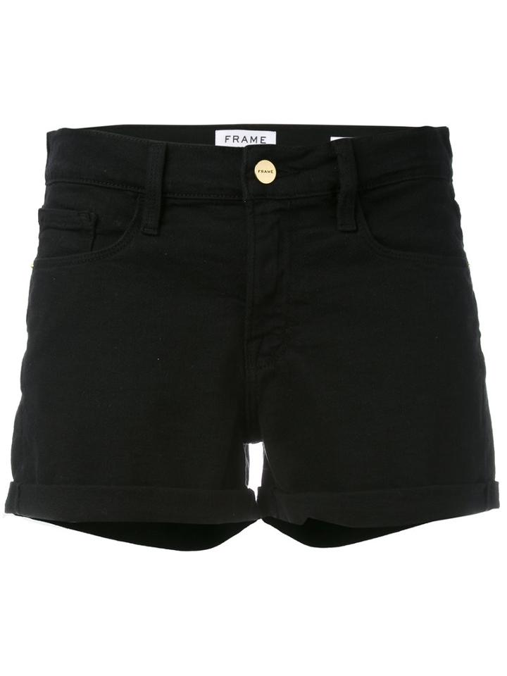 Frame Denim - Cutoff Shorts - Women - Cotton/polyester/spandex/elastane - 25, Black, Cotton/polyester/spandex/elastane