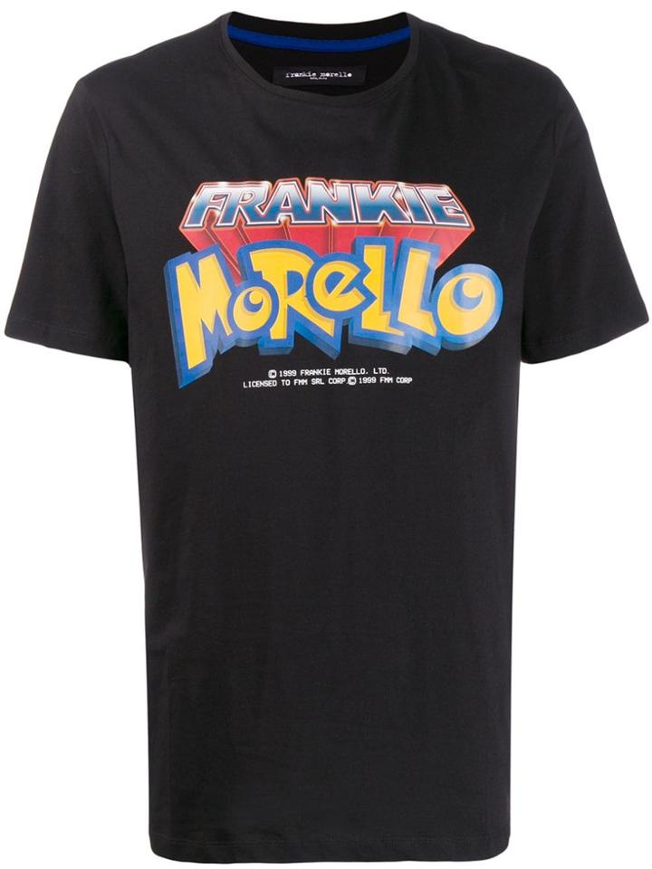 Frankie Morello Pokemon-style Logo Print T-shirt - Black
