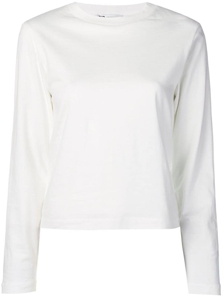 Y-3 Long-sleeve Graphic Print Top - White