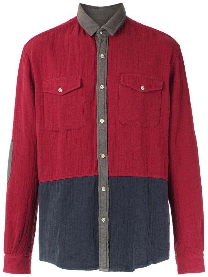 À La Garçonne - Panelled Shirt - Men - Cotton - M, Grey, Cotton