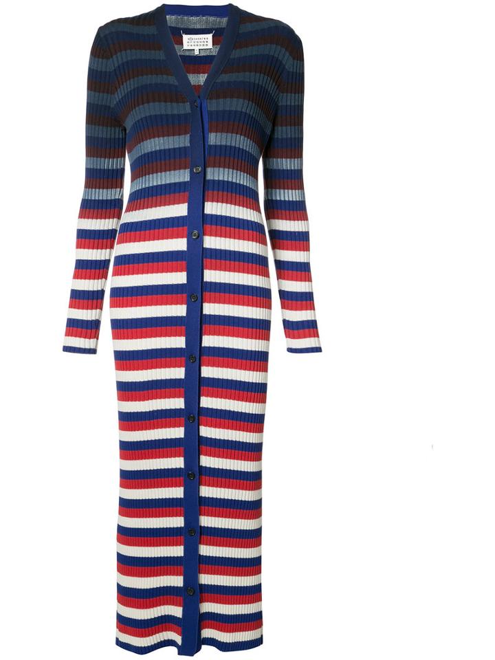 Maison Margiela Gradient Cardigan Dress, Women's, Size: Small, Blue, Cotton