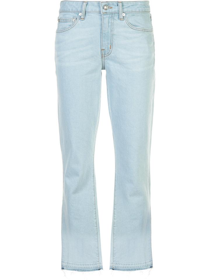 Derek Lam 10 Crosby Flared Jeans, Women's, Size: 28, Blue, Cotton/elastodiene