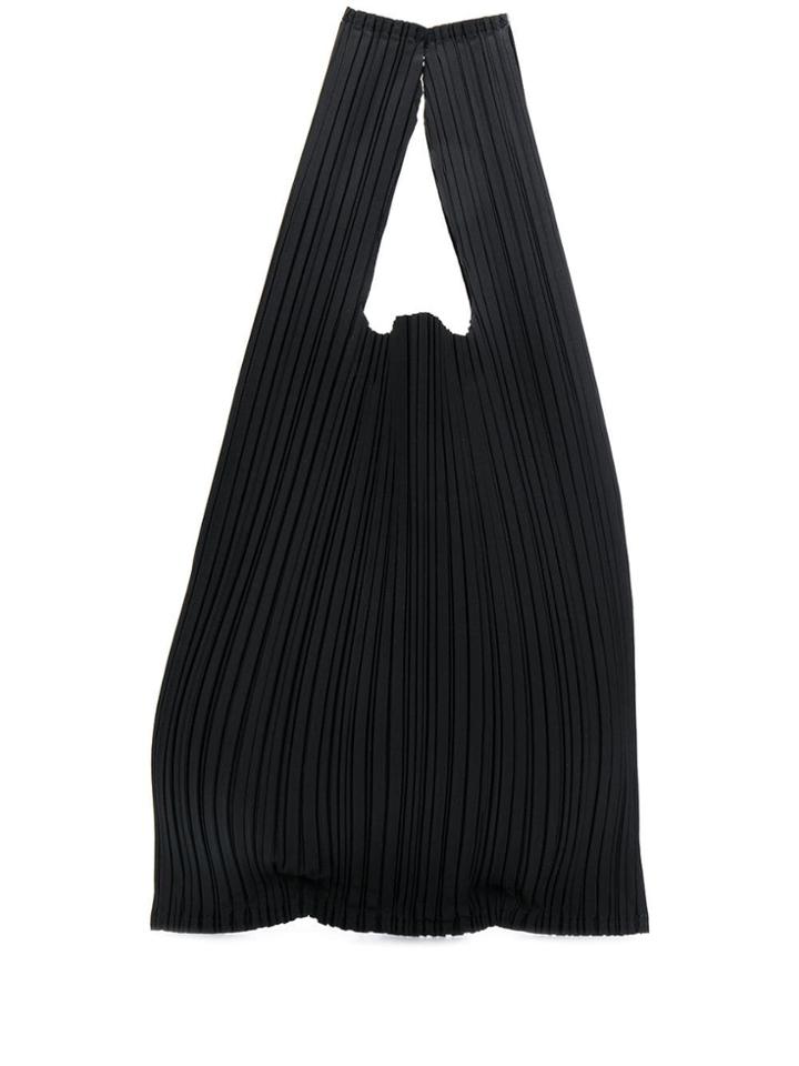 Pleats Please By Issey Miyake Large Pleated Tote Bag - Black