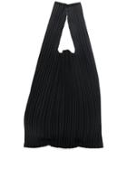 Pleats Please By Issey Miyake Large Pleated Tote Bag - Black