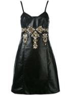 Stefano De Lellis - Embellished Dress - Women - Leather - 40, Black, Leather