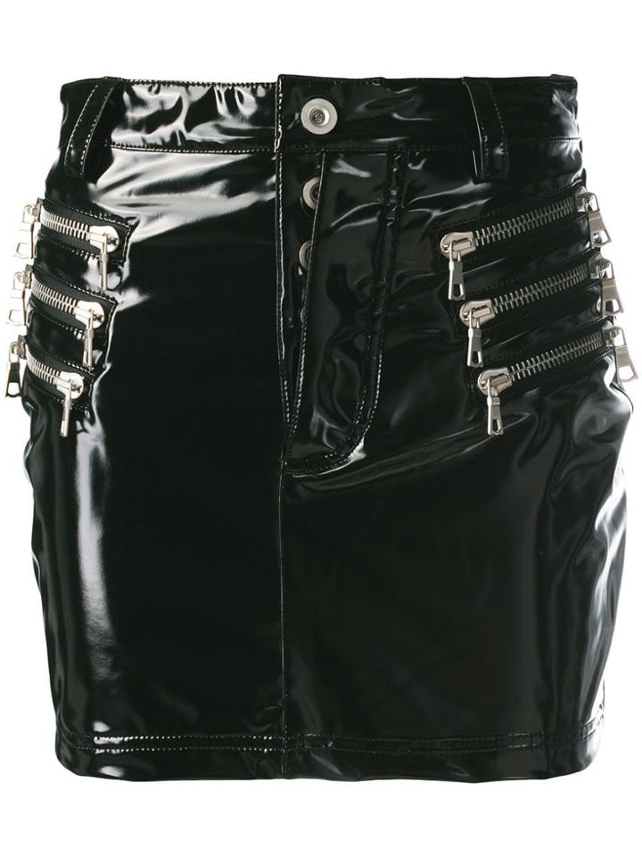 Unravel Project Latex Mini Skirt - Black