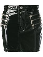 Unravel Project Latex Mini Skirt - Black