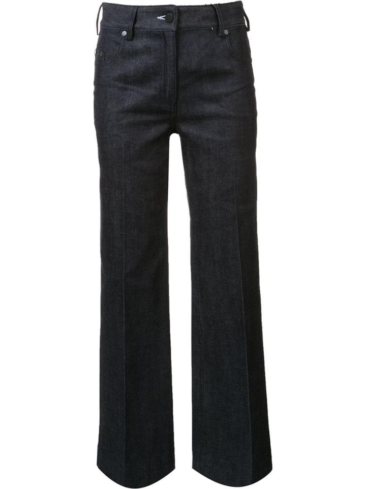 Calvin Klein Flared Denim Trousers - Blue