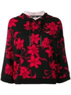 Liu Jo Floral Print Hoodie - Black