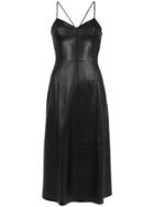 Nk Leather Midi Dress - Black