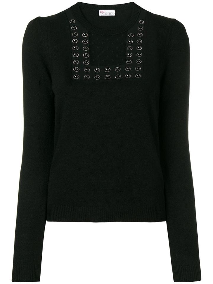 Red Valentino Embellished Jumper - Black