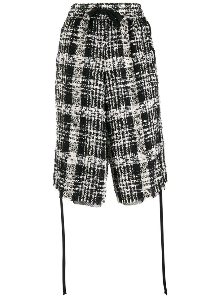 Faith Connexion Long Tweed Shorts - Black