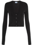 Prada V-neck Cropped Cardigan - Black