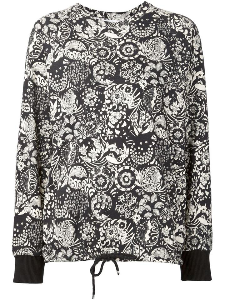 Chloé Floral Pattern Sweatshirt, Women's, Size: 38, Blue, Elastodiene/viscose