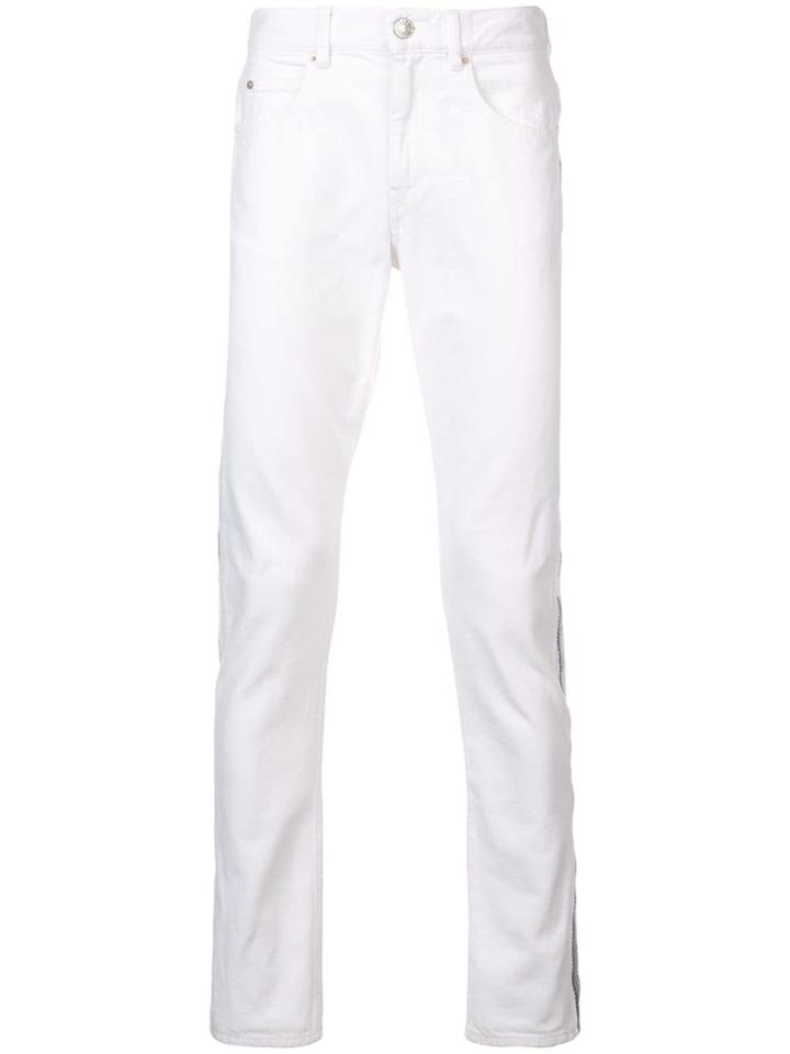 Isabel Marant Side-stripe Fitted Jeans - White
