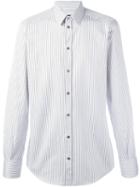 Dolce & Gabbana Striped Shirt, Men's, Size: 39, White, Cotton
