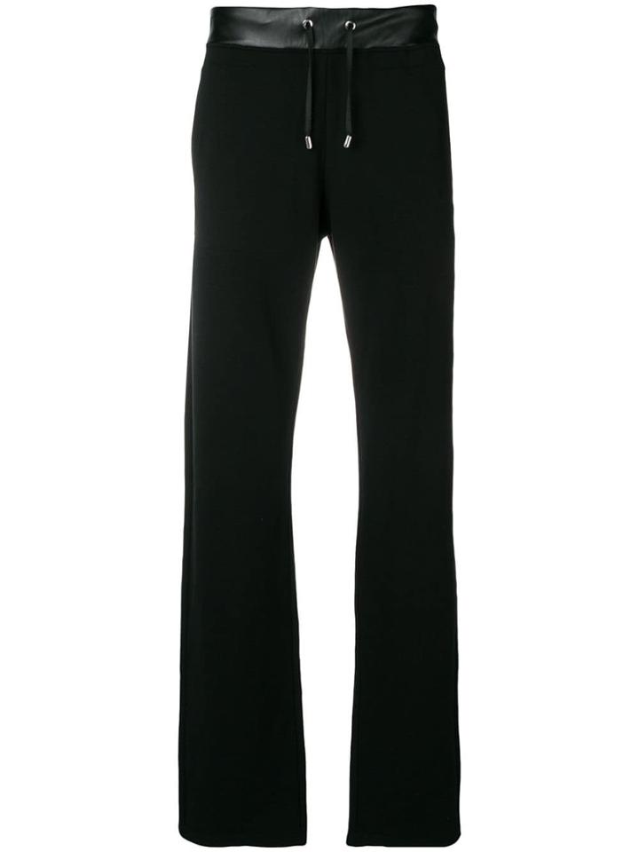 Versace Collection Embroidered Medusa Head Track Pants - Black