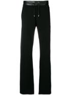 Versace Collection Embroidered Medusa Head Track Pants - Black