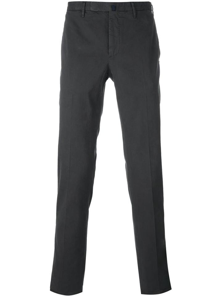 Incotex Skinny Fit Trousers, Men's, Size: 52, Grey, Cotton/spandex/elastane
