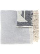 Forte Forte Woven Stripe Scarf, Women's, Nude/neutrals, Linen/flax/polyamide/virgin Wool