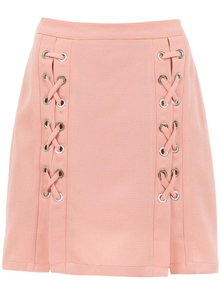 Olympiah Lace Up Messina Skirt - Neutrals