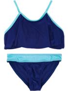 Duskii Girl - Colour Block Bikini - Kids - Polyester/spandex/elastane - 8 Yrs, Blue