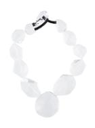 Monies Chunky Facet Necklace, Women's, White
