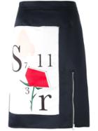 Andrea Bogosian Sheer Panel Maxi Skirt - White