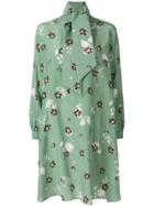 Valentino Floral Print Dress - Green