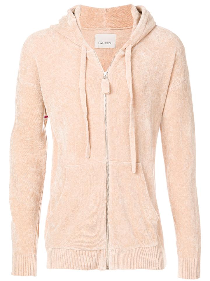 Laneus Chenille Hooded Sweatshirt - Nude & Neutrals