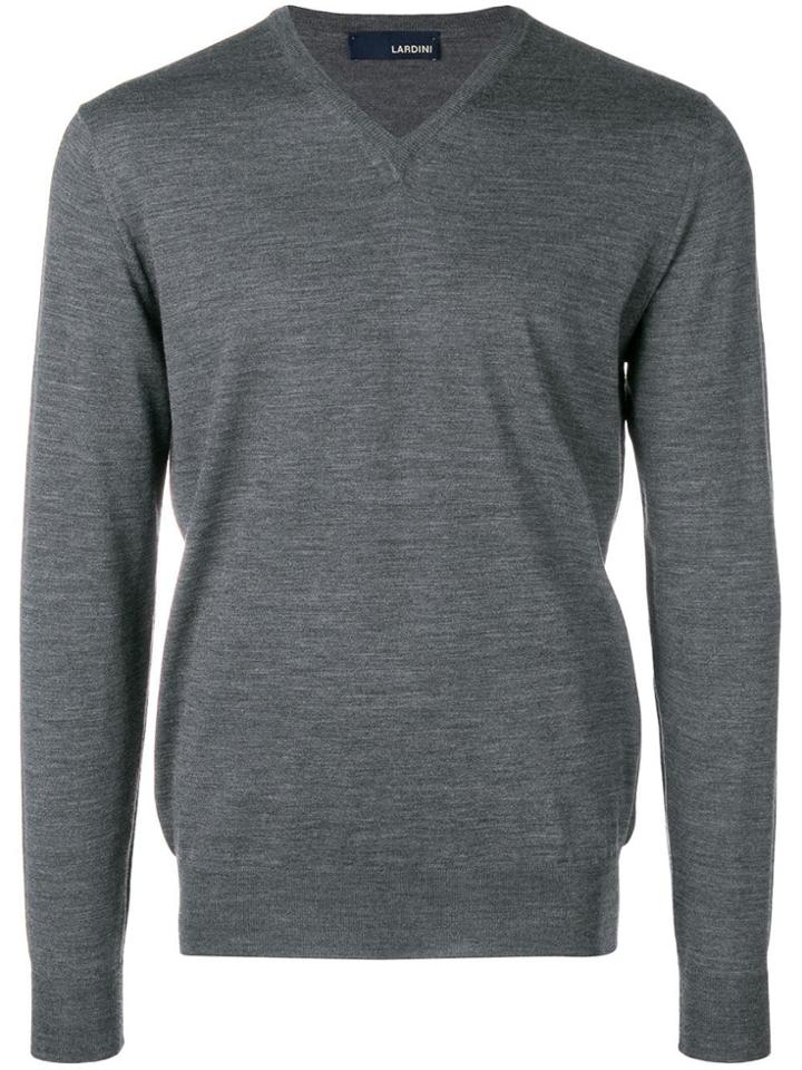 Lardini V-neck Jumper - Grey