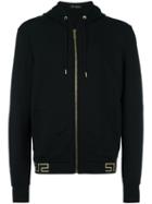 Versace 'greca' Accent Hoodie, Men's, Size: 4, Black, Viscose/spandex/elastane/modal