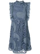 See By Chloé Frilled Sleeveless Dress - Blue