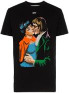 Off-white Kiss Graphic Print Cotton T-shirt - Black