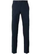 Canali Tailored Pants, Men's, Size: 50, Blue, Cotton/polyester/spandex/elastane