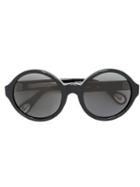 Oversized Frame Sunglasses, Women's, Black, Acetate, Linda Farrow